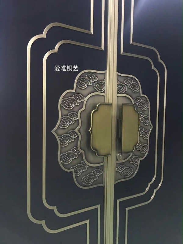 新中式风格铜门 (2)