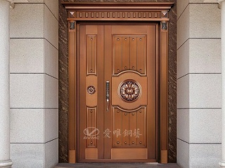 佛山铜门厂家的别墅铜门的铜装饰