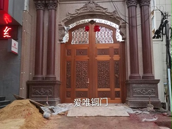 广东爱唯铜艺铜门厂家庭院铜门云南铜门工程