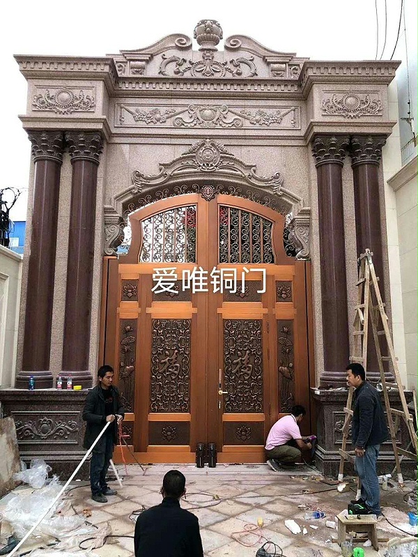 云南别墅庭院铜门 (2)