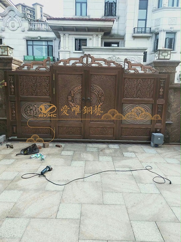 清远庭院铜门 (4)