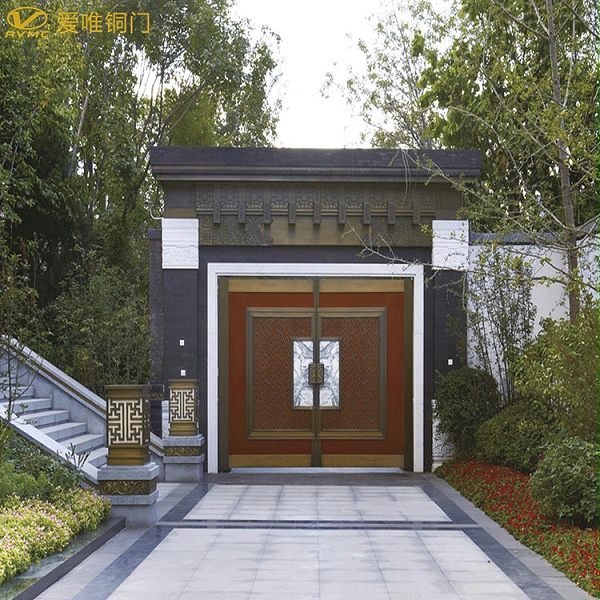 爱唯铜门-新中式庭院铜门