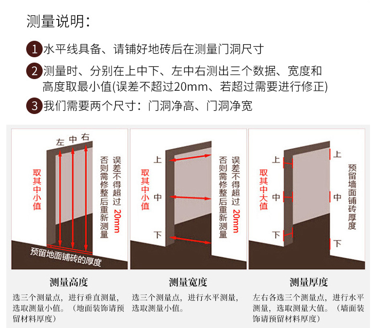 别墅铜门量尺