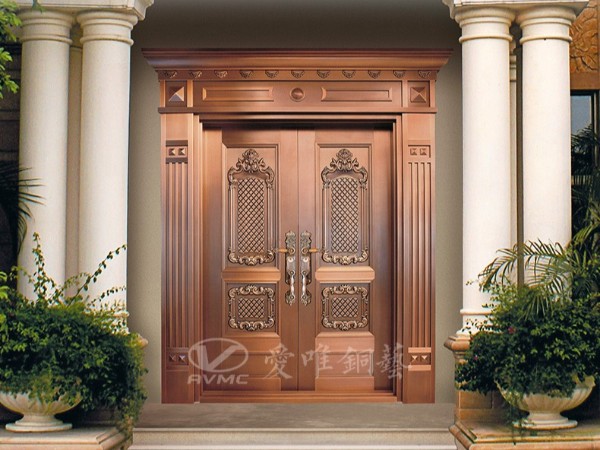 佛山铜门厂家爱唯铜艺——别墅铜门对开门欧式对开铜门